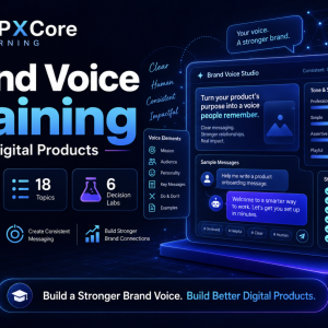 NLPXCore Brand Voice Training for Digital Products course banner
