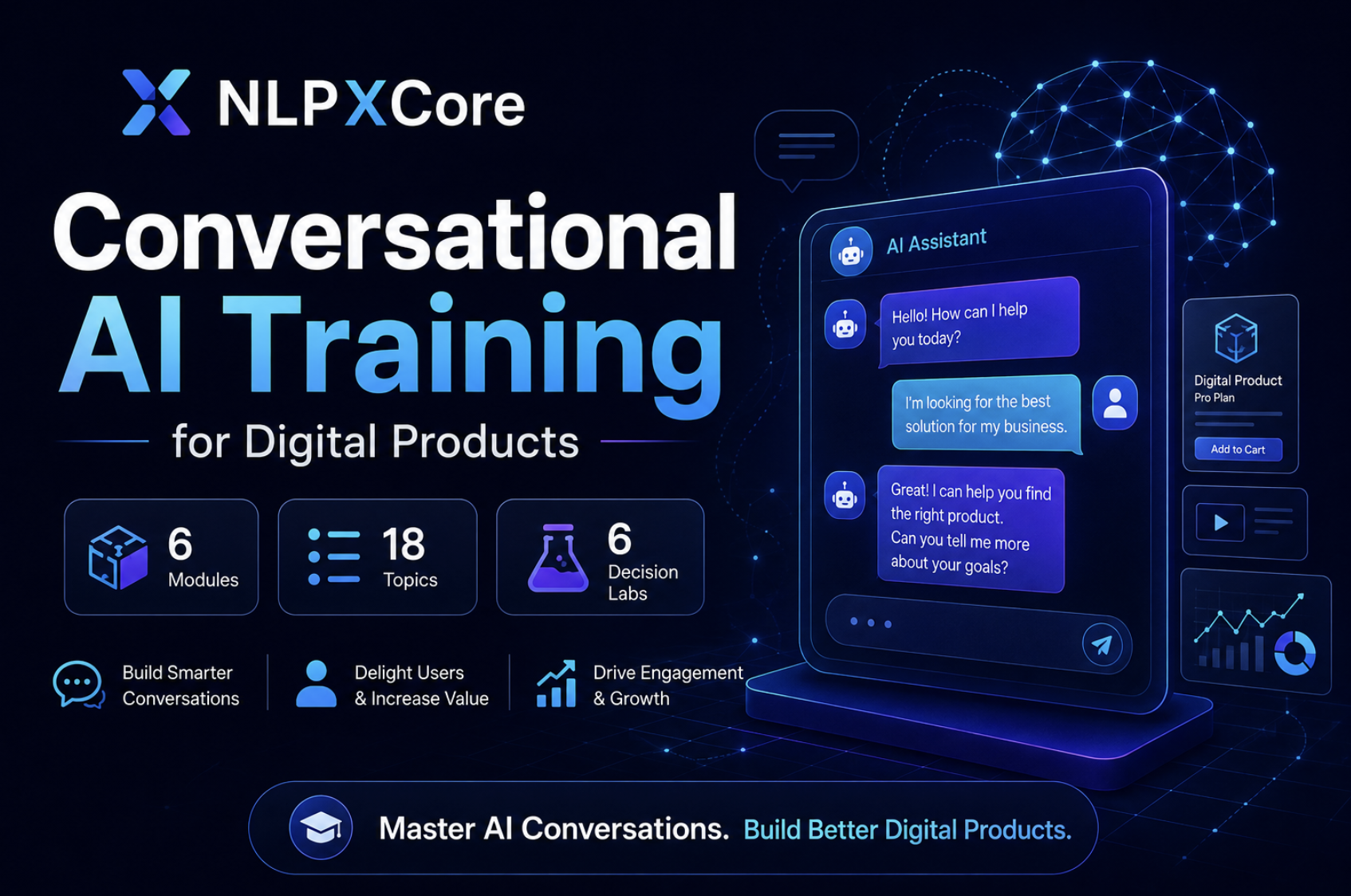 NLPXCore Conversational AI Training for Digital Products course banner