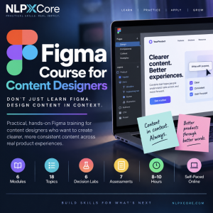 NLPXCore Figma Course for Content Designers course banner